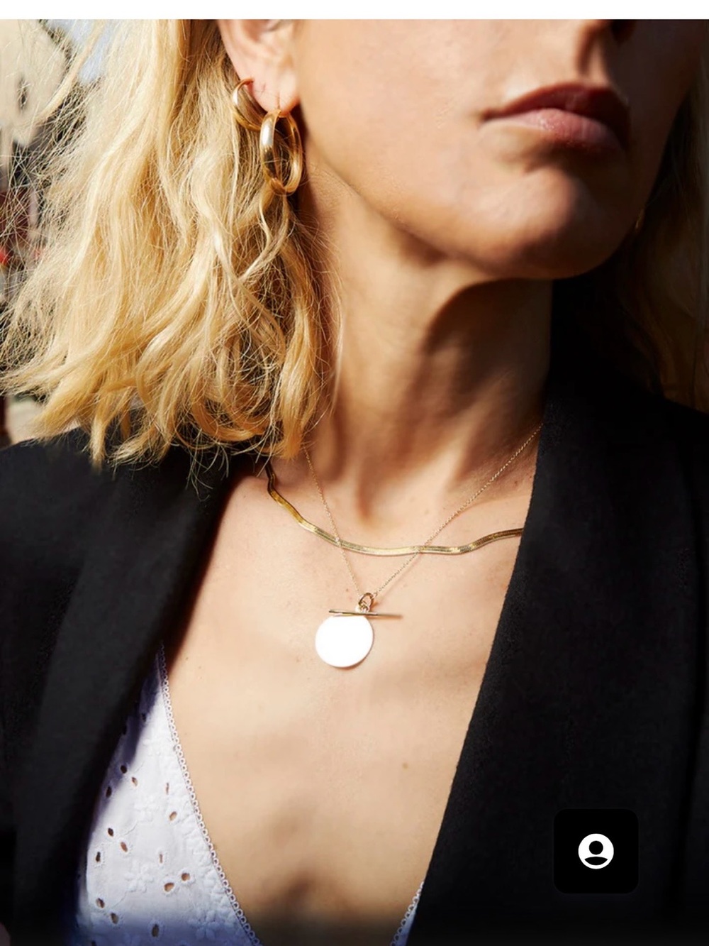 LorenStewart Disk & Toggle Necklace - 14K Gold